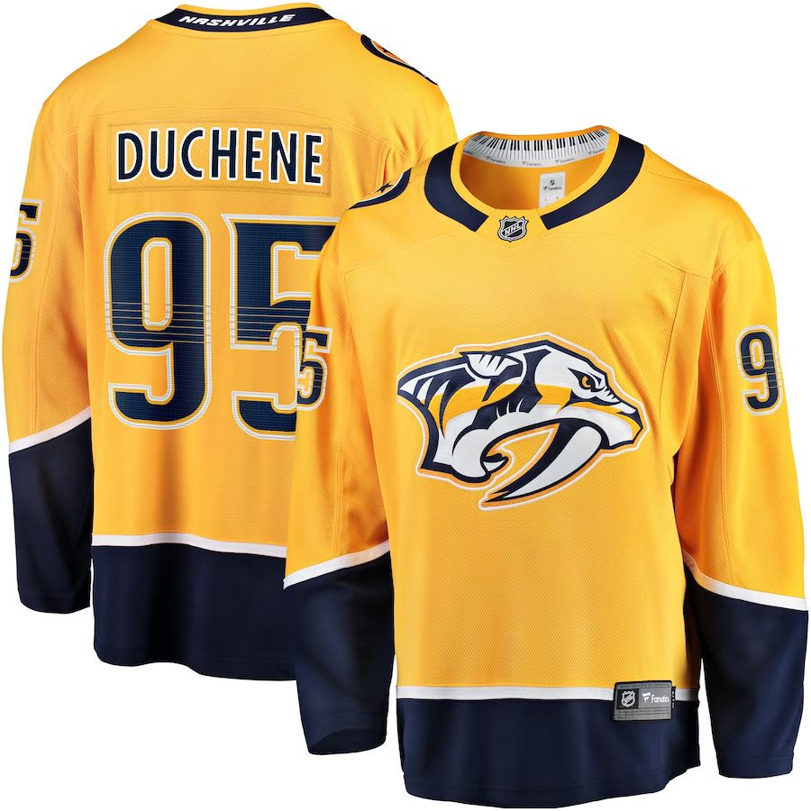 Men Nashville Predators #95 Matt Duchene Fanatics Branded Gold Breakaway Player NHL Jersey
